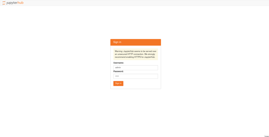 jupyter hub login