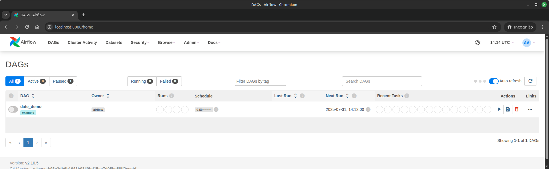airflow welcome page